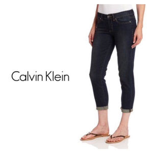 Calvin Klein Jeans Womens Capri Sz 10 Dark NWT